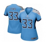 Women's Nike Tennessee Titans #33 Dion Lewis Game Light Blue Alternate NFL Jersey