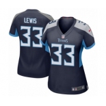 Women's Nike Tennessee Titans #33 Dion Lewis Game Navy Blue Team Color NFL Jersey