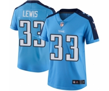 Women's Nike Tennessee Titans #33 Dion Lewis Limited Light Blue Rush Vapor Untouchable NFL Jersey