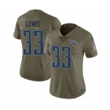 Women's Nike Tennessee Titans #33 Dion Lewis Limited Olive 2017 Salute to Service NFL Jersey