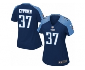 Women's Nike Tennessee Titans #37 Johnathan Cyprien Limited Navy Blue Alternate NFL Jersey