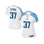 Women's Nike Tennessee Titans #37 Johnathan Cyprien Limited White NFL Jersey