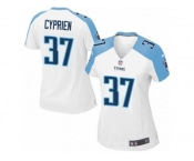 Women's Nike Tennessee Titans #37 Johnathan Cyprien Limited White NFL Jersey