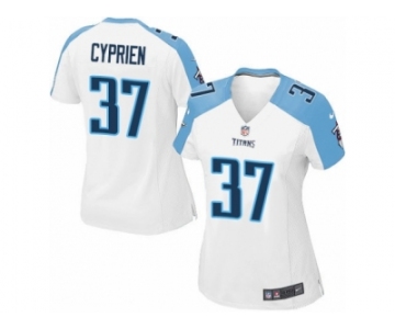 Women's Nike Tennessee Titans #37 Johnathan Cyprien Limited White NFL Jersey