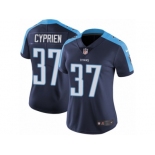 Women's Nike Tennessee Titans #37 Johnathan Cyprien Vapor Untouchable Limited Navy Blue Alternate NFL Jersey