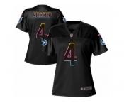 Women's Nike Tennessee Titans #4 Ryan Succop Game Black Fashion NFL Jersey