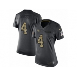 Women's Nike Tennessee Titans #4 Ryan Succop Limited Black 2016 Salute to Service NFL Jersey