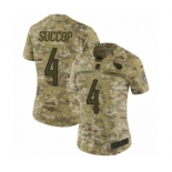 Women's Nike Tennessee Titans #4 Ryan Succop Limited Camo 2018 Salute to Service NFL Jersey