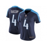 Women's Nike Tennessee Titans #4 Ryan Succop Vapor Untouchable Limited Navy Blue Alternate NFL Jersey