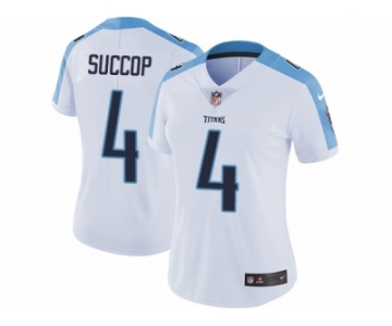 Women's Nike Tennessee Titans #4 Ryan Succop Vapor Untouchable Limited White NFL Jersey