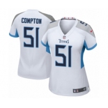 Women's Nike Tennessee Titans #51 Will Compton Game White NFL Jersey