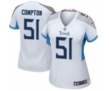 Women's Nike Tennessee Titans #51 Will Compton Game White NFL Jersey