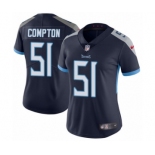 Women's Nike Tennessee Titans #51 Will Compton Navy Blue Team Color Vapor Untouchable Elite Player NFL Jersey