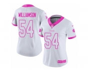 Women's Nike Tennessee Titans #54 Avery Williamson Limited White Pink Rush Fashion NFL Jersey