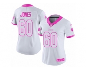 Women's Nike Tennessee Titans #60 Ben Jones Limited White Pink Rush Fashion NFL Jersey