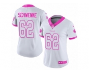 Women's Nike Tennessee Titans #62 Brian Schwenke Limited White Pink Rush Fashion NFL Jersey