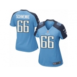 Women's Nike Tennessee Titans #66 Brian Schwenke Game Light Blue Team Color NFL Jersey