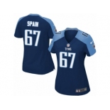 Women's Nike Tennessee Titans #67 Quinton Spain Limited Navy Blue Alternate NFL Jersey