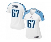 Women's Nike Tennessee Titans #67 Quinton Spain Limited White NFL Jersey