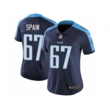 Women's Nike Tennessee Titans #67 Quinton Spain Vapor Untouchable Limited Navy Blue Alternate NFL Jersey