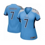 Women's Nike Tennessee Titans #7 Blaine Gabbert Game Light Blue Alternate NFL Jersey