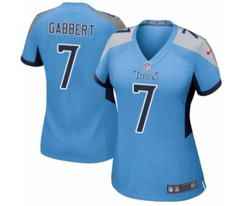 Women's Nike Tennessee Titans #7 Blaine Gabbert Game Light Blue Alternate NFL Jersey