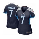 Women's Nike Tennessee Titans #7 Blaine Gabbert Game Navy Blue Team Color NFL Jersey