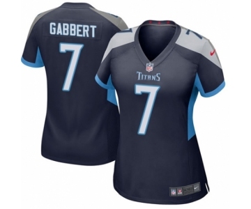 Women's Nike Tennessee Titans #7 Blaine Gabbert Game Navy Blue Team Color NFL Jersey