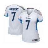 Women's Nike Tennessee Titans #7 Blaine Gabbert Game White NFL Jersey