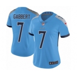 Women's Nike Tennessee Titans #7 Blaine Gabbert Light Blue Alternate Vapor Untouchable Limited Player NFL Jersey