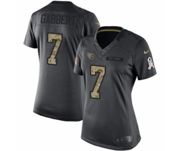 Women's Nike Tennessee Titans #7 Blaine Gabbert Limited Black 2016 Salute to Service NFL Jersey