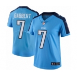 Women's Nike Tennessee Titans #7 Blaine Gabbert Limited Light Blue Rush Vapor Untouchable NFL Jersey