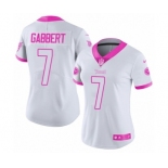 Women's Nike Tennessee Titans #7 Blaine Gabbert Limited White Pink Rush Fashion NFL Jersey