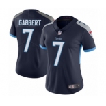 Women's Nike Tennessee Titans #7 Blaine Gabbert Navy Blue Team Color Vapor Untouchable Elite Player NFL Jersey