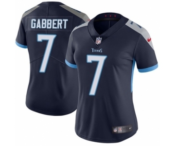 Women's Nike Tennessee Titans #7 Blaine Gabbert Navy Blue Team Color Vapor Untouchable Elite Player NFL Jersey