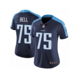 Women's Nike Tennessee Titans #75 Byron Bell Vapor Untouchable Limited Navy Blue Alternate NFL Jersey