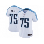 Women's Nike Tennessee Titans #75 Byron Bell Vapor Untouchable Limited White NFL Jersey