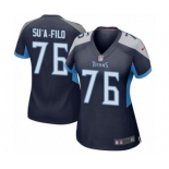 Women's Nike Tennessee Titans #76 Xavier Su'a-Filo Game Navy Blue Team Color NFL Jersey