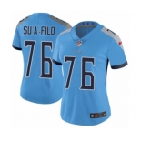 Women's Nike Tennessee Titans #76 Xavier Su'a-Filo Light Blue Alternate Vapor Untouchable Elite Player NFL Jersey