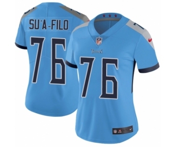 Women's Nike Tennessee Titans #76 Xavier Su'a-Filo Light Blue Alternate Vapor Untouchable Elite Player NFL Jersey