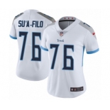 Women's Nike Tennessee Titans #76 Xavier Su'a-Filo White Vapor Untouchable Limited Player NFL Jersey