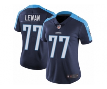 Women's Nike Tennessee Titans #77 Taylor Lewan Vapor Untouchable Limited Navy Blue Alternate NFL Jersey