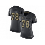 Women's Nike Tennessee Titans #78 Curley Culp Limited Black 2016 Salute to Service NFL Jersey