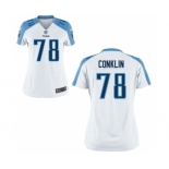 Women's Nike Tennessee Titans #78 Jack Conklin White NFL Jersey