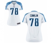 Women's Nike Tennessee Titans #78 Jack Conklin White NFL Jersey