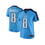 Women's Nike Tennessee Titans #8 Marcus Mariota Light Blue Stitched NFL Limited Rush Jersey