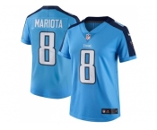 Women's Nike Tennessee Titans #8 Marcus Mariota Light Blue Stitched NFL Limited Rush Jersey