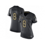 Women's Nike Tennessee Titans #8 Marcus Mariota Limited Black 2016 Salute to Service NFL Jersey