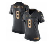 Women's Nike Tennessee Titans #8 Marcus Mariota Limited Black Gold Salute to Service NFL Jersey