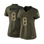 Women's Nike Tennessee Titans #8 Marcus Mariota Limited Green Salute to Service NFL Jersey